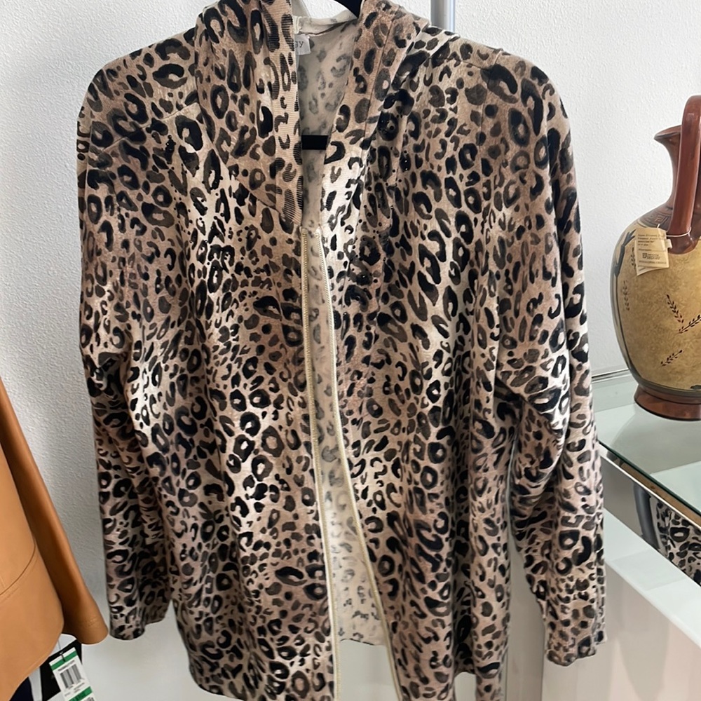 Zenergy (Chicos) Lightweight Hooded Sweat jacket Size 3